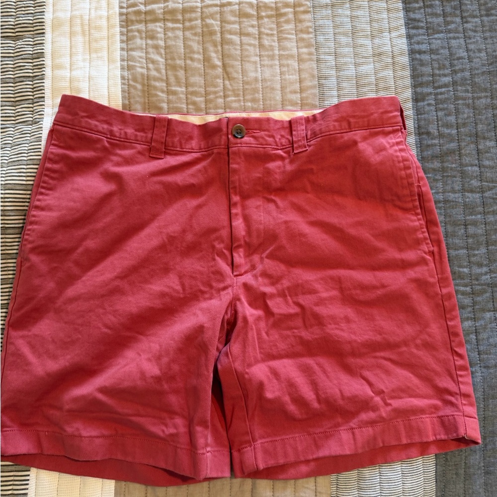 Men's Red Cotton Casual Shorts 7”